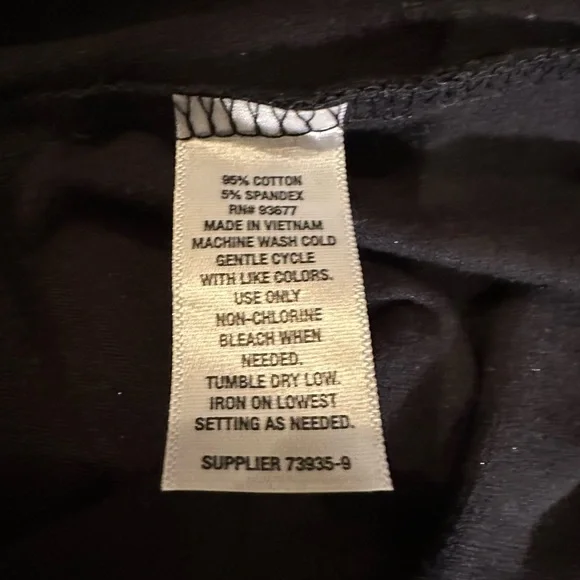 a.n.a Black Side Slit Dress XXL NWT Stretch Cotton - Picture 9 of 12